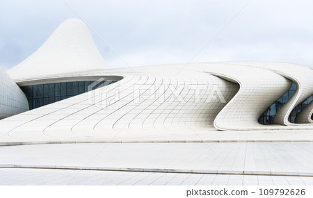 Modern building in Baku named after Heydar Aliev Modern building in Baku named after Heydar Aliev 109792626