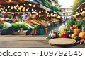 fresh vegetables on a wooden table 109792645