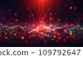 glowing abstract wave line on dark, dark space with bokeh 109792647