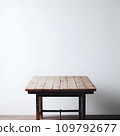 wooden table on white background 109792677