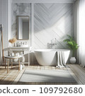modern loft interior with modern bathroom 109792680