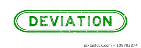 Grunge green deviation word rubber seal stamp on white background Grunge green deviation word rubber seal stamp on white background 109792874