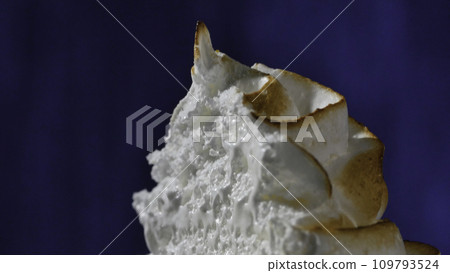 Whipped cream. White cream on the cake closeup Whipped cream. White cream on the cake closeup 109793524