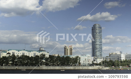 Yekaterinburg, the city hall Russia timelapse. Sunset on the waterfront Ekaterinburg Yekaterinburg, the city hall Russia timelapse. Sunset on the waterfront Ekaterinburg 109793598