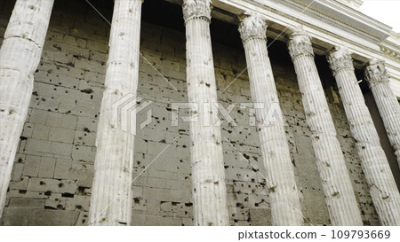 Building with many columns. Stock. Old building with columns. Tourist vacation in Europe 109793669