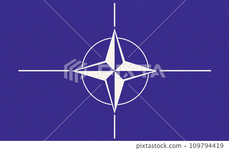 NATO (North Atlantic Treaty Organization) flag. NATO is international alliance 109794419