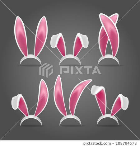 Rabbit 3d ears set Rabbit 3d ears set 109794578