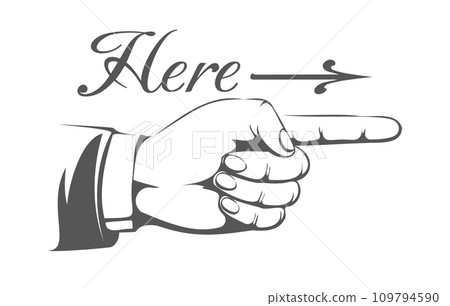 Retro hands arrow 109794590