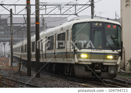 [JR-E] Sagano Line 221 series train (8 cars at each stop: Kyoto ⇔ Sonobe) 109794721