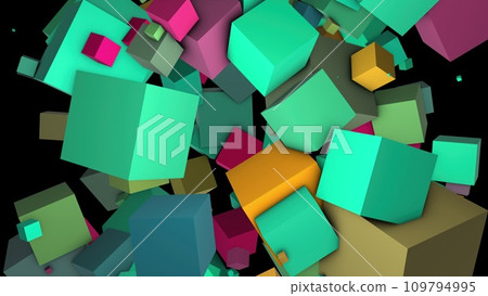 Abstract colorful cubes Abstract colorful cubes 109794995