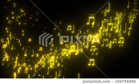 Golden musical notes Golden musical notes 109794998