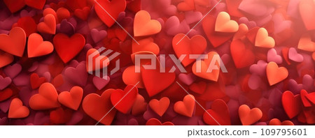Heartful Celebration: Festive Love Background in Abstract Art Heartful Celebration: Festive Love Background in Abstract Art 109795601