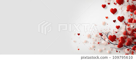 Radiant Love: Stylish Valentine's Day Background with Warm Wishes Radiant Love: Stylish Valentine's Day Background with Warm Wishes 109795610
