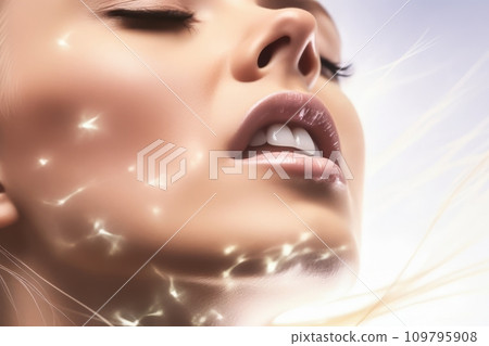 Skincare Elegance: Attractive Woman in Beauty Campaign 109795908