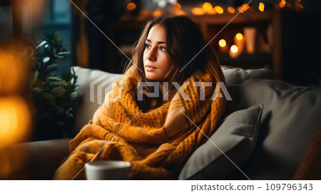 Warm Winter Retreat: Mug and Knitwear - Generative AI 109796343