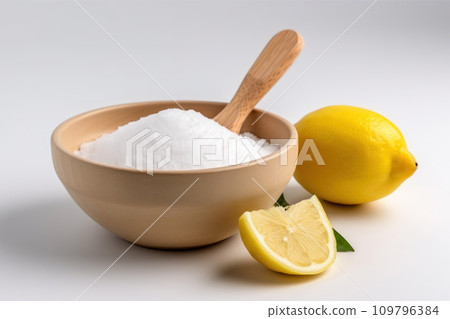 Natural Duo: Sliced Lemon and Baking Soda for Household Cleaning Natural Duo: Sliced Lemon and Baking Soda for Household Cleaning 109796384