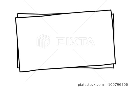 Doodle frames. Rectangle hand drawn borders. Squared ornament frame for sketchbook or bullet journal. Vector collection Doodle frames. Rectangle hand drawn borders. Squared ornament frame for sketchbook or bullet journal. Vector collection 109796506
