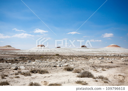 Beautiful desertic landscape, Mangystau region, Kazakhstan Beautiful desertic landscape, Mangystau region, Kazakhstan 109796618