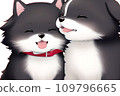 AI-generated content. Joyful comic puppy dogs in japanese anime manga style. Lovely mascot pets and adorable friends. Happy cartoon illustration. Isolated white background. Generative AI 109796665