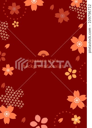 New Year's background illustration. A beautiful background with Japanese patterns. New Year's background illustration. A beautiful background with Japanese patterns. 109796712
