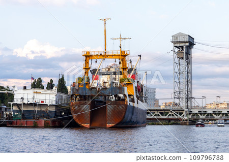Industrial fishing ship is moored in port Industrial fishing ship is moored in port 109796788