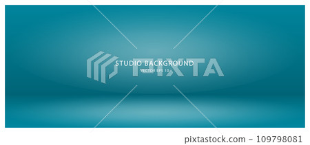 Empty blue background for presentations of cosmetic products for sale online. 109798081