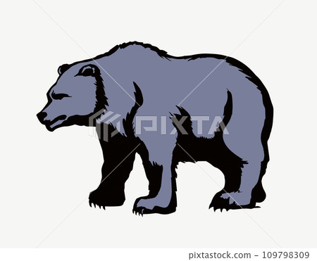 Vector drawing. Cute big bear Vector drawing. Cute big bear 109798309