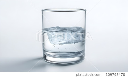 ice cubes in a glass isolated on white background Stock Photo