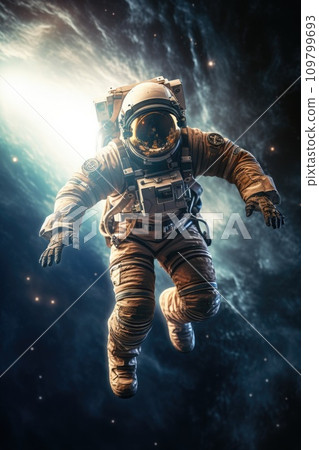 an astronaut floating in space 109799693