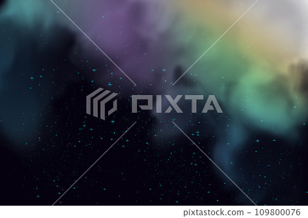 Stellar space with multicolored nebulas. 109800076