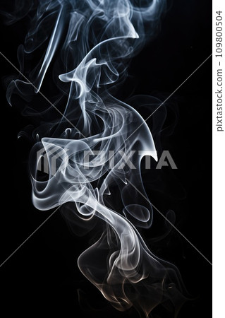 Detail smoke on a black background 109800504