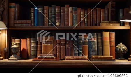 cliche library library background cliche library library background 109800831