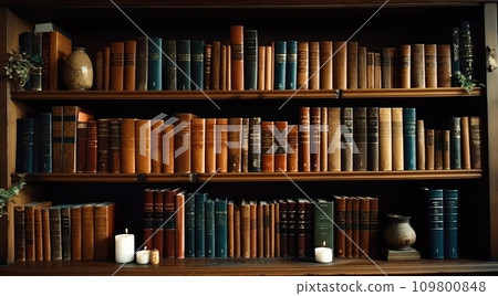 cliche library library background 109800848