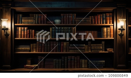 cliche library library background 109800849