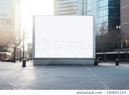 empty poster at the corner of city 109801224