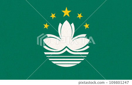 Flag of Macau. Illustration of national symbol. Asiatic country 109801247
