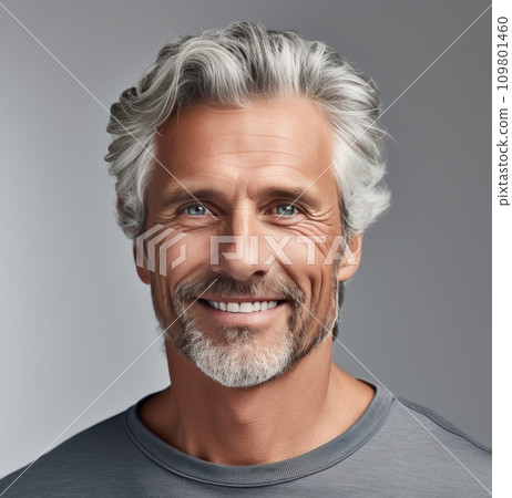 grey haired gray haired smiling older man grey haired gray haired smiling older man 109801460