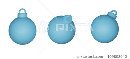 Christmas 3d balls. Set of Christmas ball. Festive decoration objects. vector illustration Christmas 3d balls. Set of Christmas ball. Festive decoration objects. vector illustration 109802040