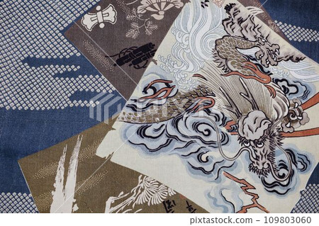 龍紋男士和服布料背景 109803060