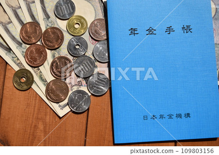養老金賬簿和貨幣 養老金形象 109803156
