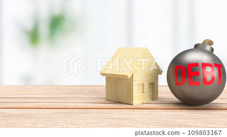 The image for Household debt or property concept 3d rendering. 109803167