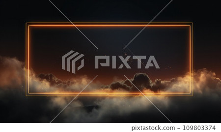 the frame is hovering in space over clouds the frame is hovering in space over clouds 109803374