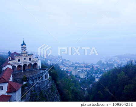 Catholic Church of Madonna del Sasso above the city of Locarno, Switzerland 109804238