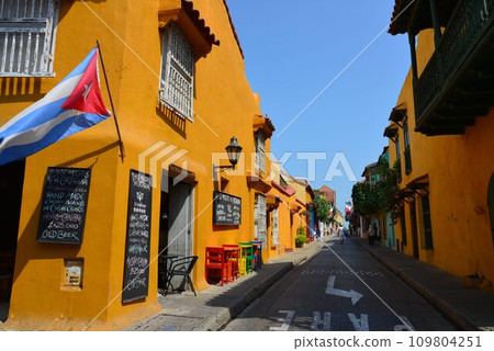 Cartagena, a beautiful ancient capital in Colombia, South America, and a world heritage site 109804251