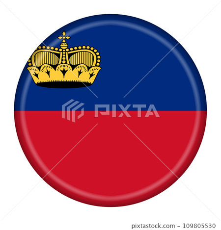 Liechtenstein flag button with clipping path Liechtenstein flag button with clipping path 109805530