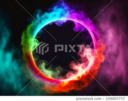 抽象背景與旋轉彩色煙霧 109805737