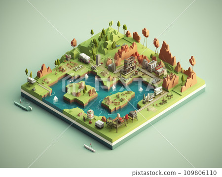 Pictogram map illustration 109806110