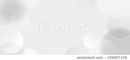 Soft grey sphere background. Abstract light floating bubble or ball wallpaper. Gray blur gradient circle backdrop. Vector horizontal design template for banner, poster, presentation, brochure, leaflet 109807159