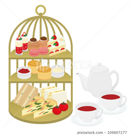 Afternoon tea illustration 109807277