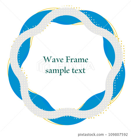 pop wavy line frame 109807592